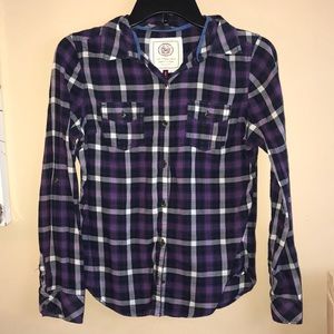 Thin SO Purple Plaid Flannel Shirt